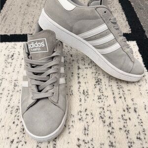adidas Campus Men’s Suede Sneakers - Light Gray/White